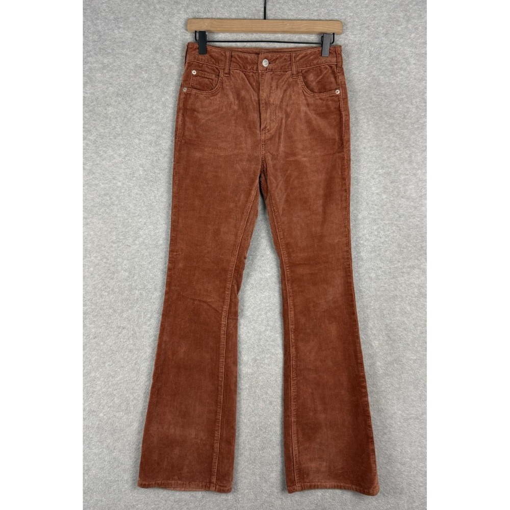 Anthropologie Burnt Orange Corduroy Boot-Cut Pants